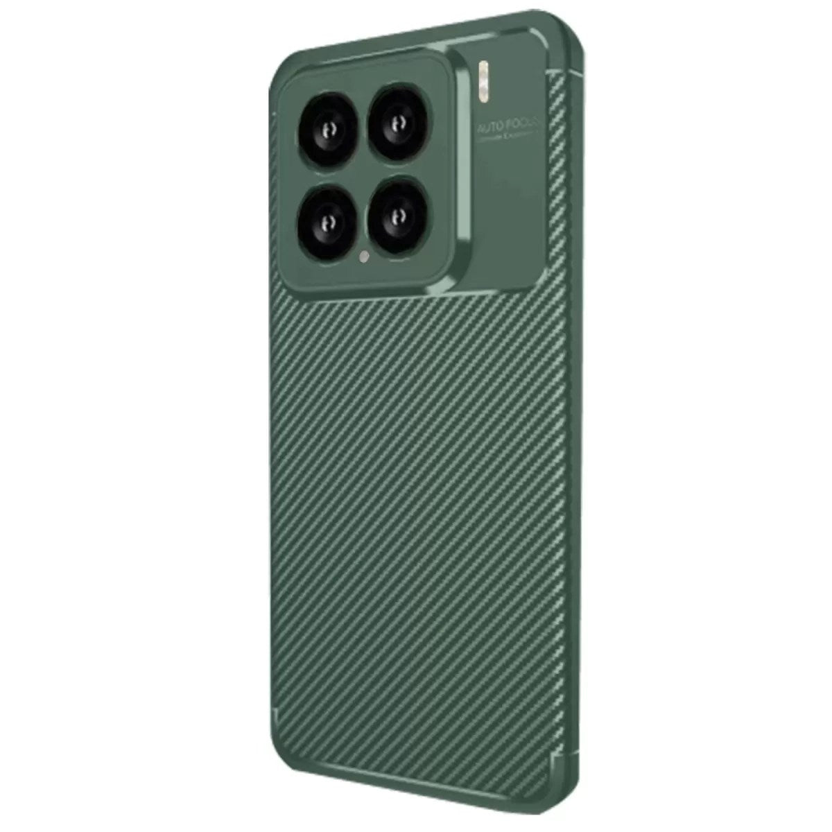 Mey İthalat® Mi 15 Kılıf Auto Focus Karbon Kapak - Koyu Yeşil