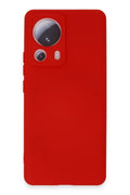 Mey İthalat® Mi 13 Lite Kılıf Nano içi Kadife Silikon - Kırmızı