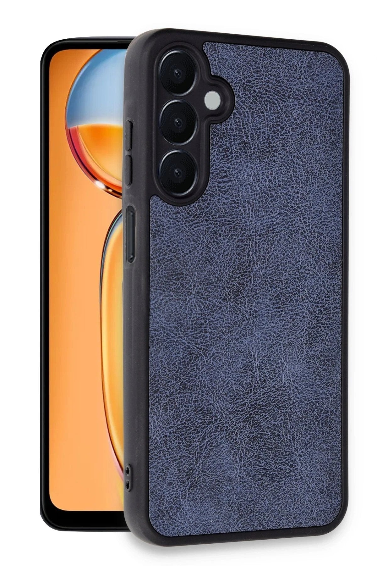 Mey İthalat® Samsung Galaxy A55 5G Kılıf Aras Deri Kapak - Lacivert
