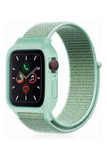 Mey İthalat® Watch 42mm Hasırlı Cırtcırtlı Kasalı Kordon - Turkuaz