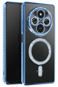 Mey İthalat® Redmi 14C Joke Simli Magneticsafe Kılıf - Mavi