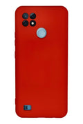 Mey İthalat® Realme C21 Kılıf Nano içi Kadife Silikon - Kırmızı
