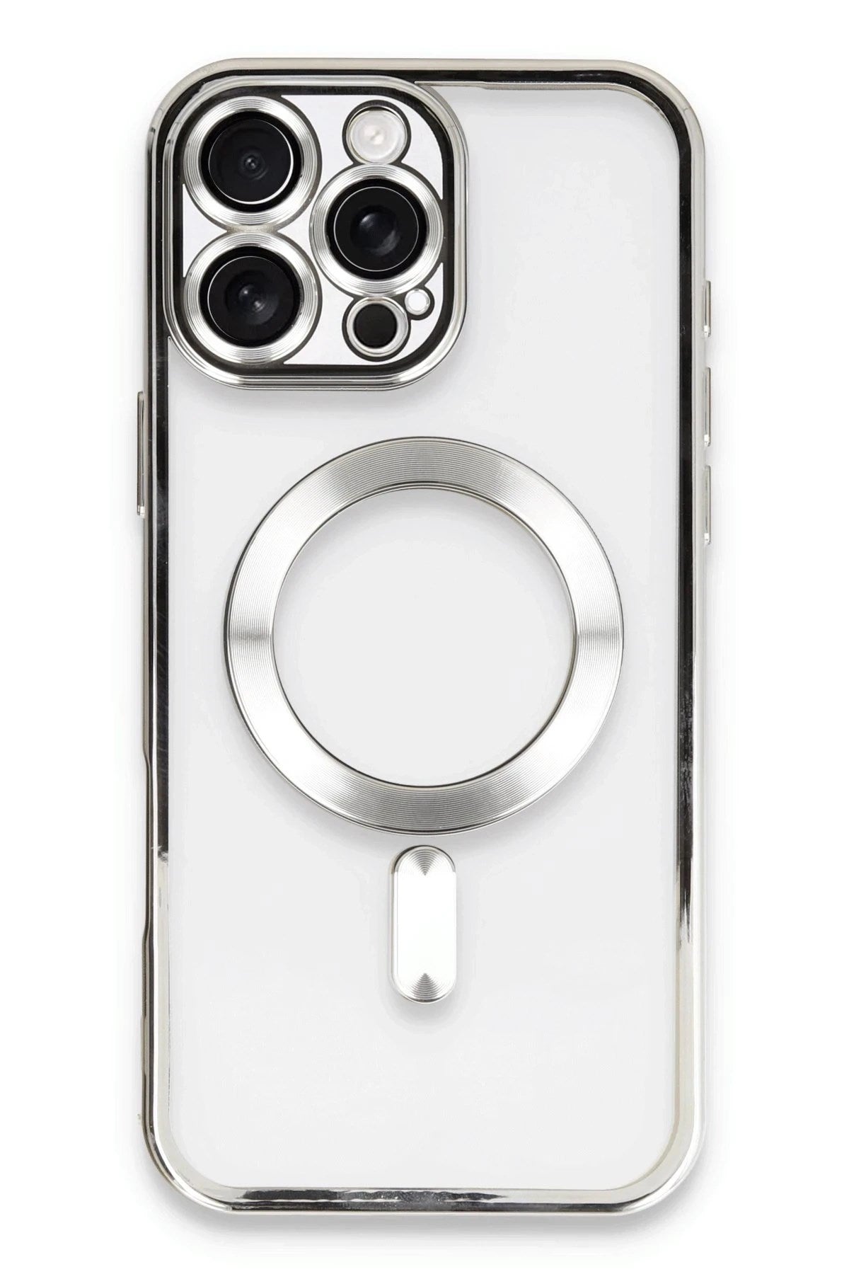 Mey İthalat® iPhone 16 Pro Max Kılıf Kross Magneticsafe Kapak - Gümüş