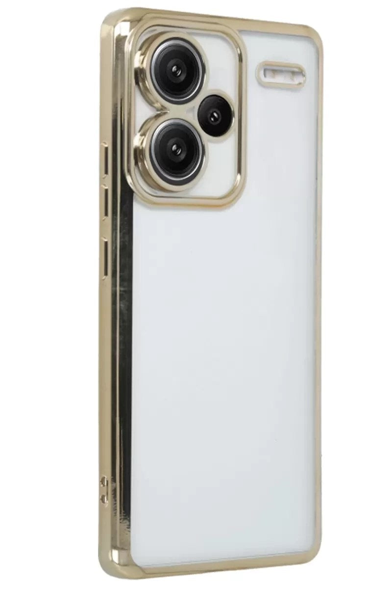 Mey İthalat® Redmi Note 13 Pro Plus Kılıf Lensli Silikon - Gold