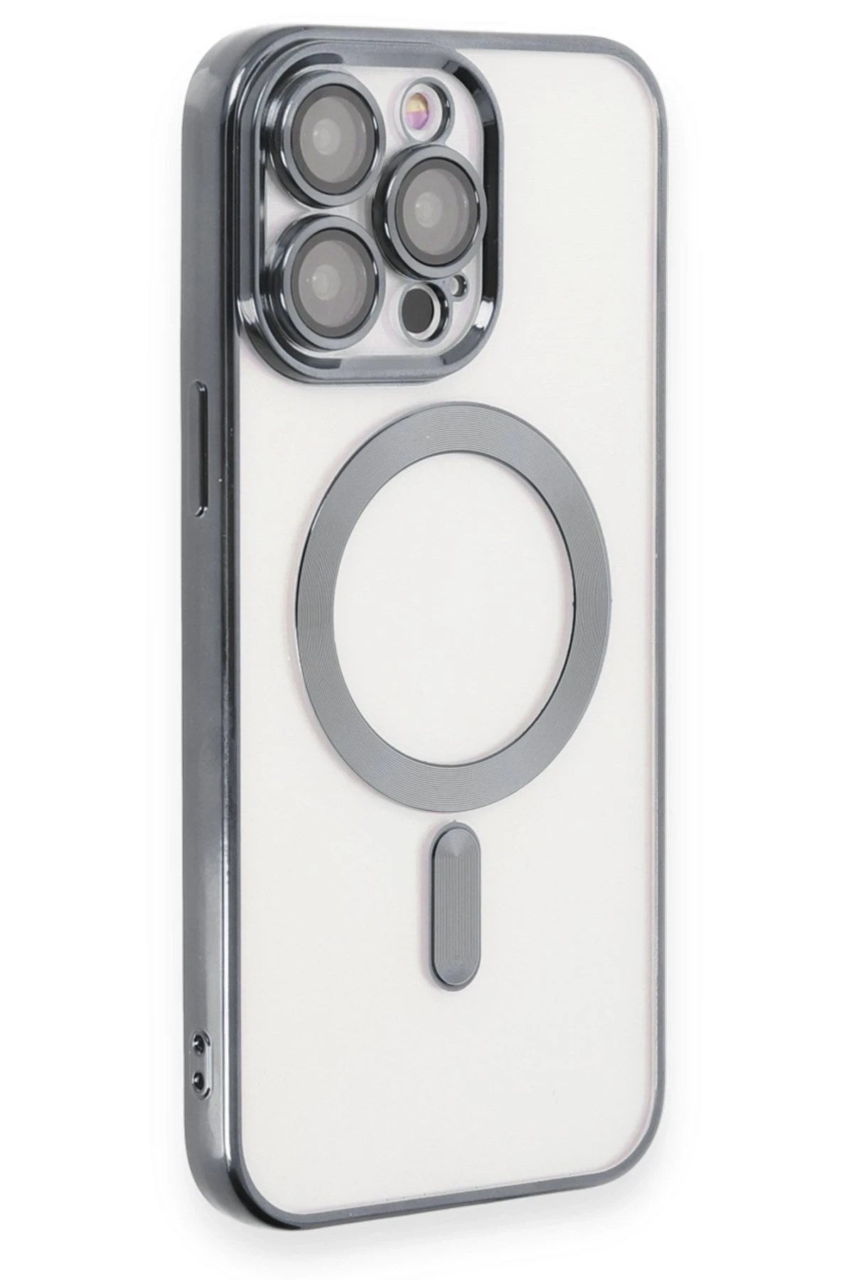 Mey İthalat® iPhone 15 Pro Kılıf Kross Magneticsafe Kapak - Titan Gri