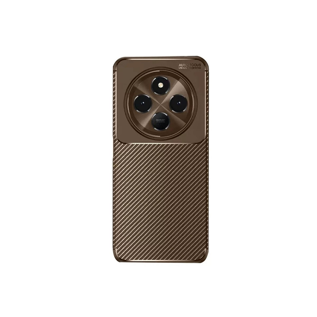Mey İthalat® Redmi 14C Kılıf Auto Focus Karbon Kapak - Kahverengi