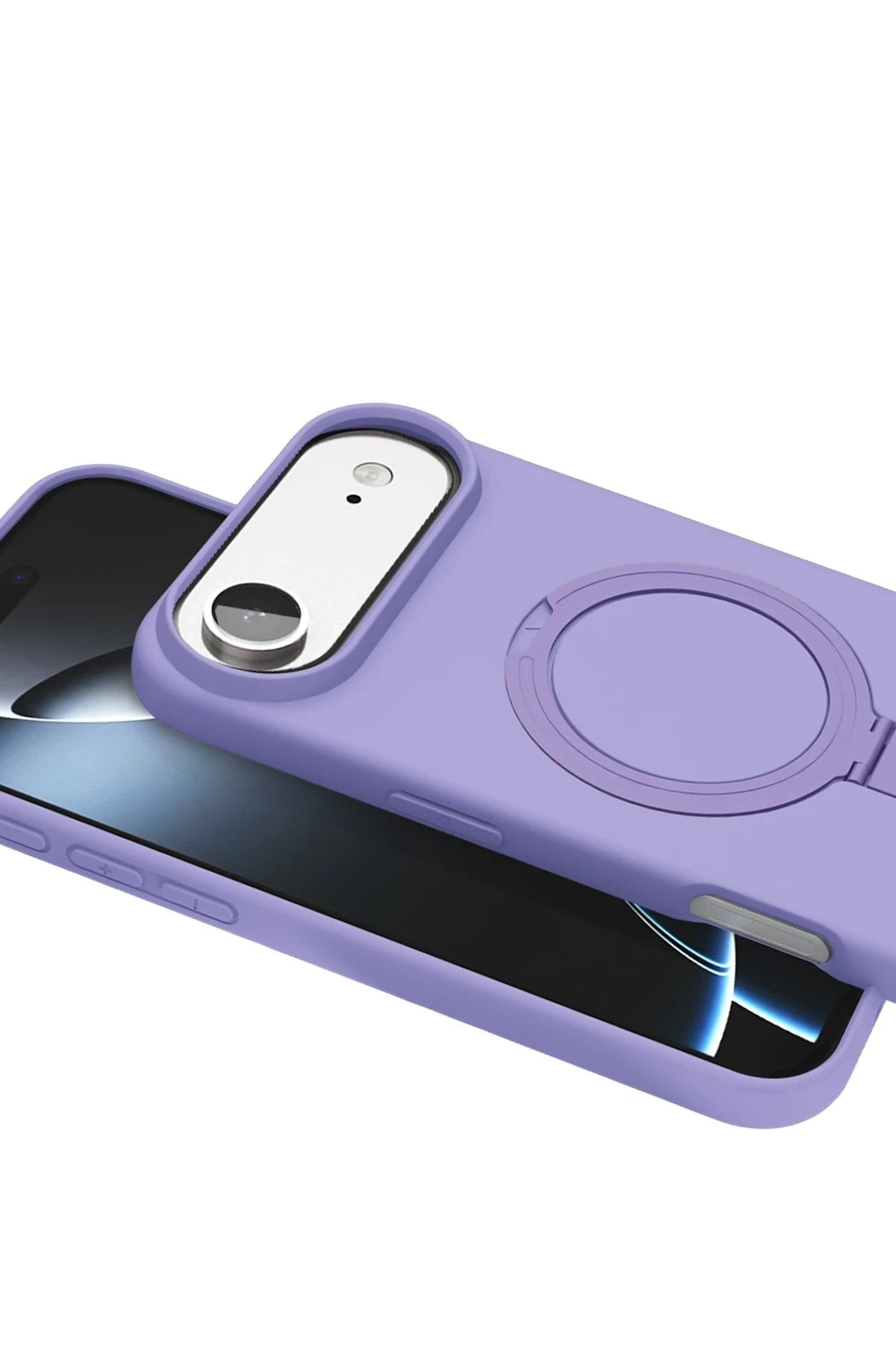 Mey İthalat® iPhone 17 Air Regal Magsafe Standlı Kapak - Lila