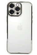 Mey İthalat® iPhone 16 Pro Max Kılıf Lensli Silikon - Gümüş