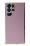 Mey İthalat® Samsung Galaxy S22 Ultra Kılıf Volet Silikon - Mor