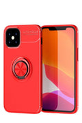 Mey İthalat® iPhone 12 Mini Kılıf Range Yüzüklü Silikon - Kırmızı