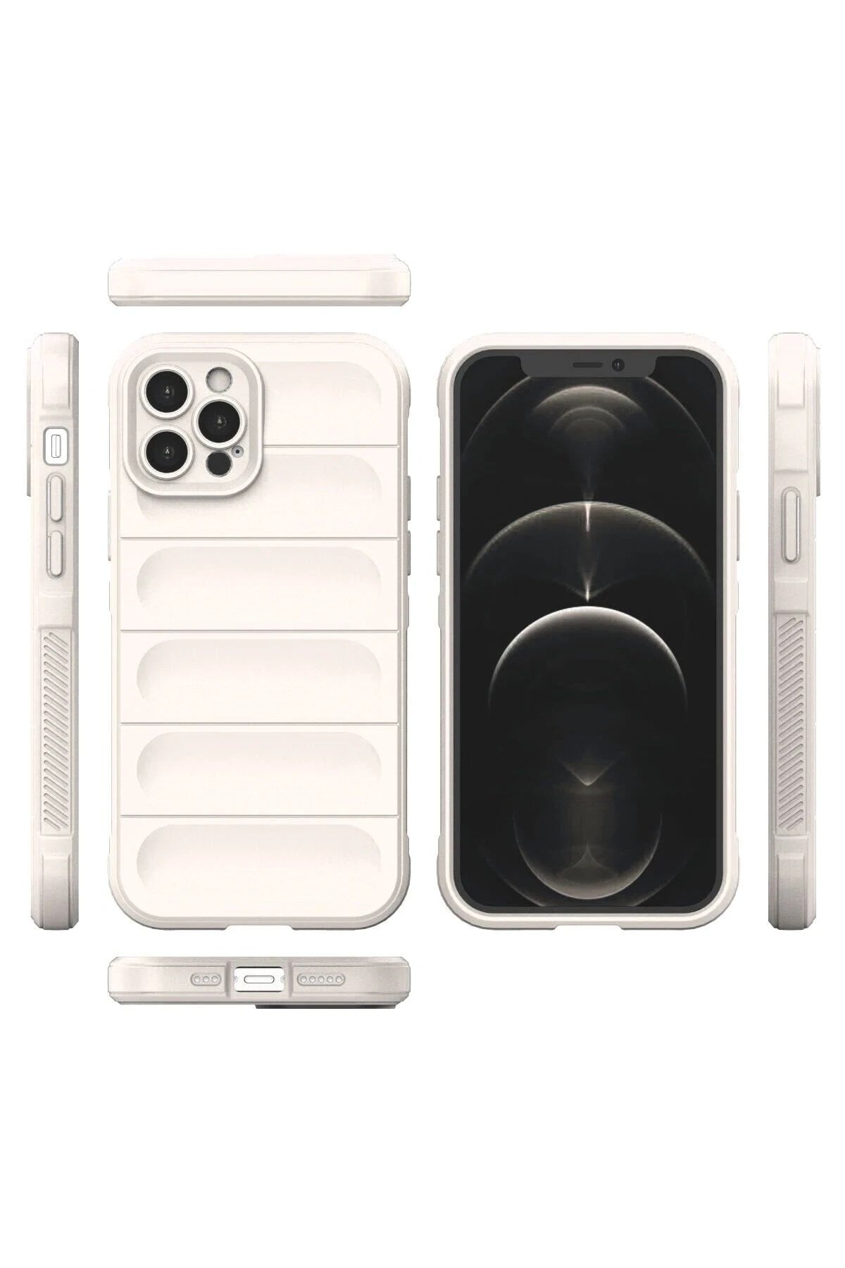 Mey İthalat® iPhone 12 Pro Kılıf Optimum Silikon - Krem