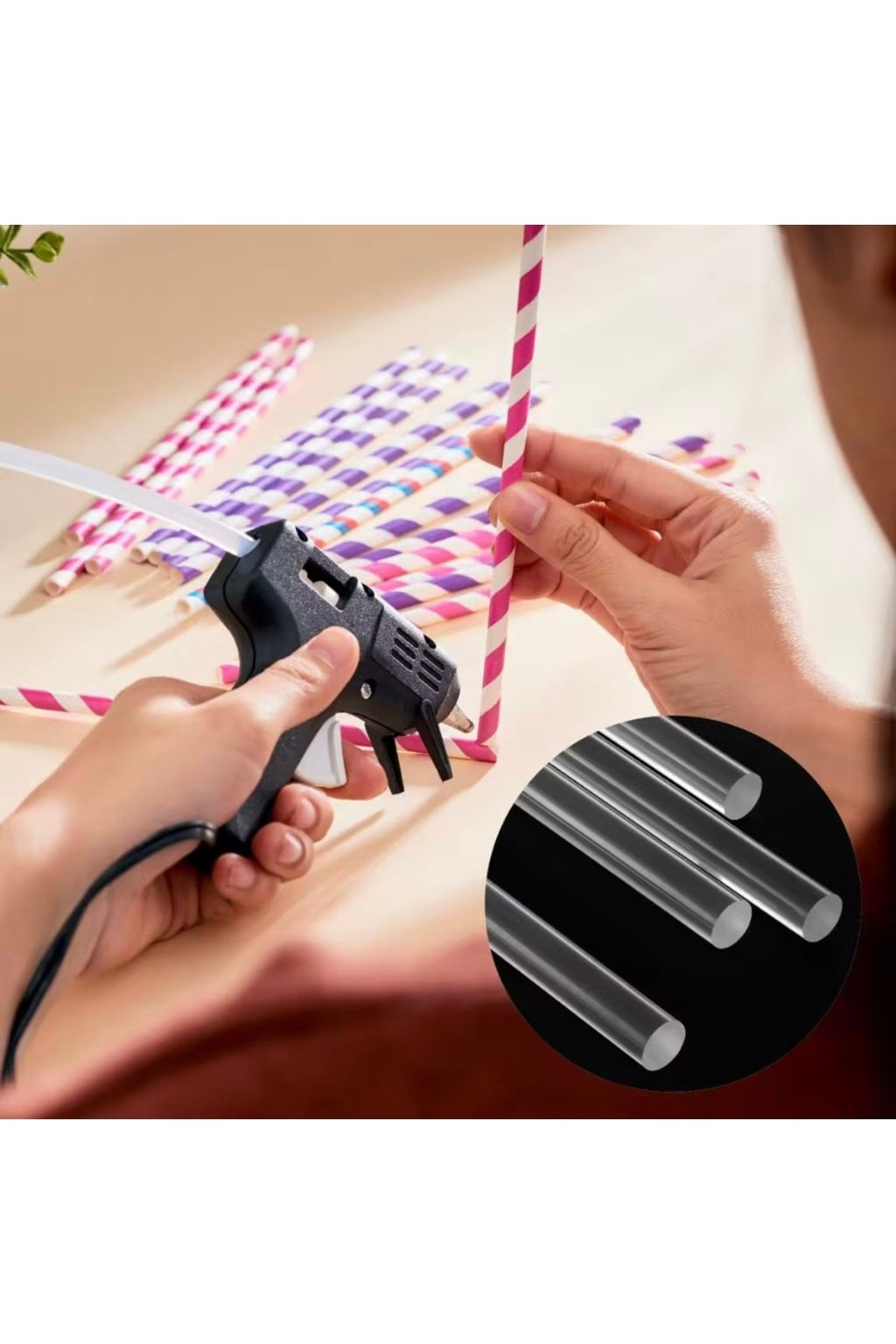 Silikon Tabancası İçin İNCE Silikon Çubuk 10’lu Paket – Şeffaf