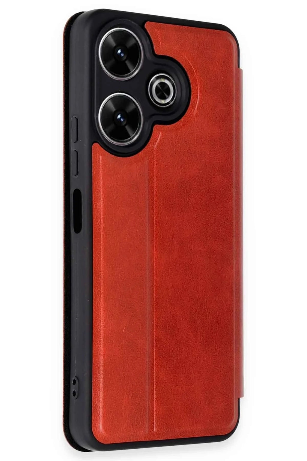 Mey İthalat® Redmi 13 4G Kılıf Flip Cover - Kırmızı