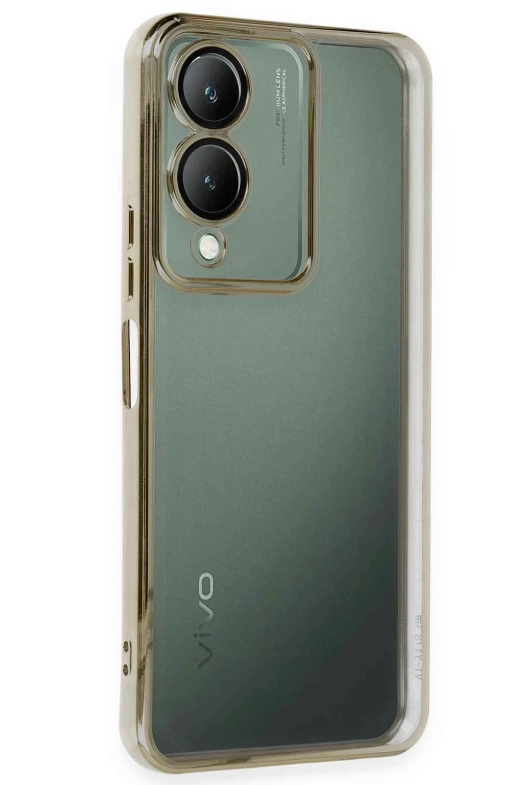 Mey İthalat® Vivo Y17S Kılıf Lensli Silikon - Gold