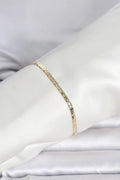 Mey İthalat® CM 14K Gold Renk Yassı Ezme Zincir Model Kadın Bileklik