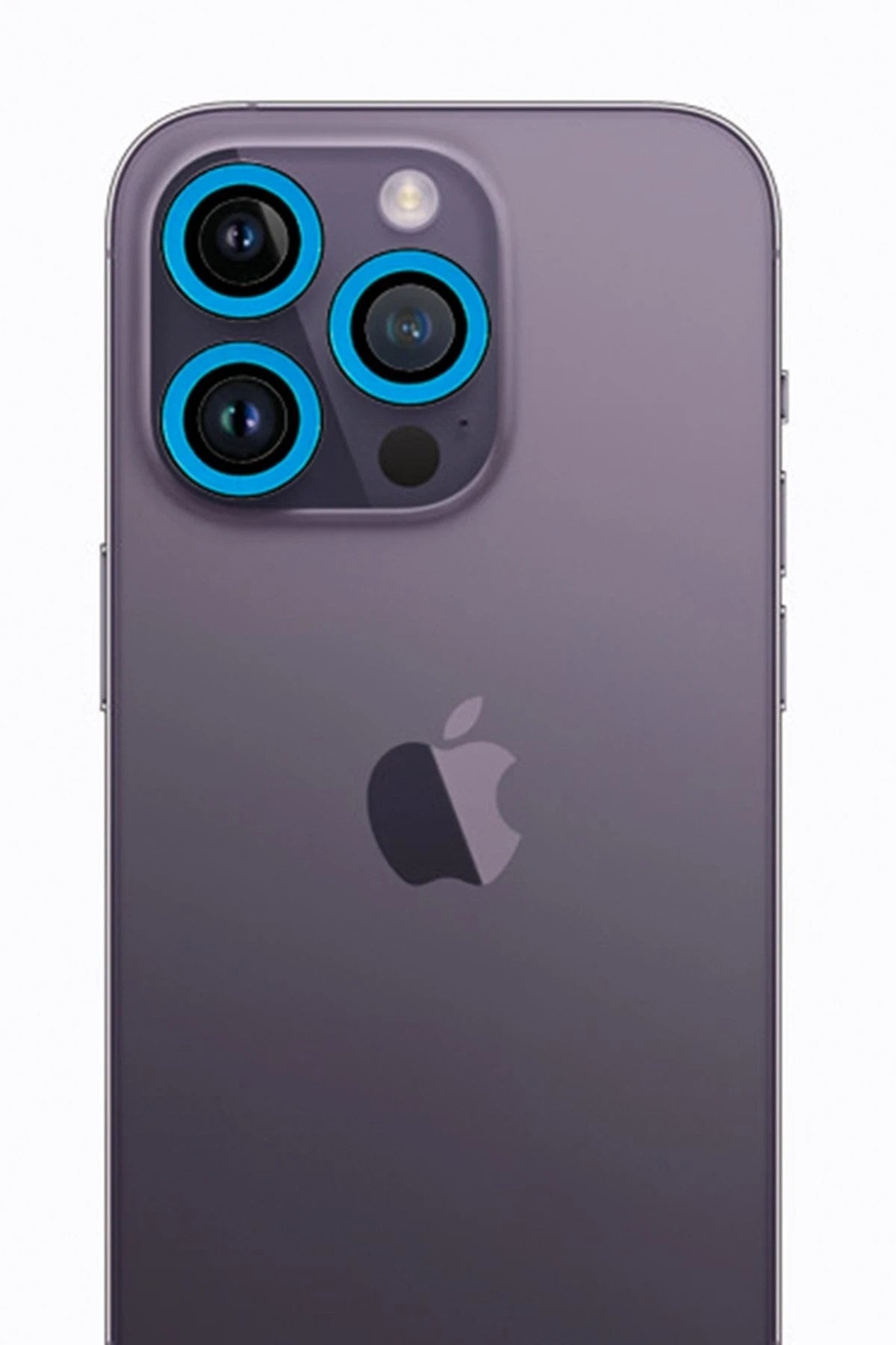 Mey İthalat® iPhone 12 Pro Max Neon Fosforlu Kamera Lens - Mavi