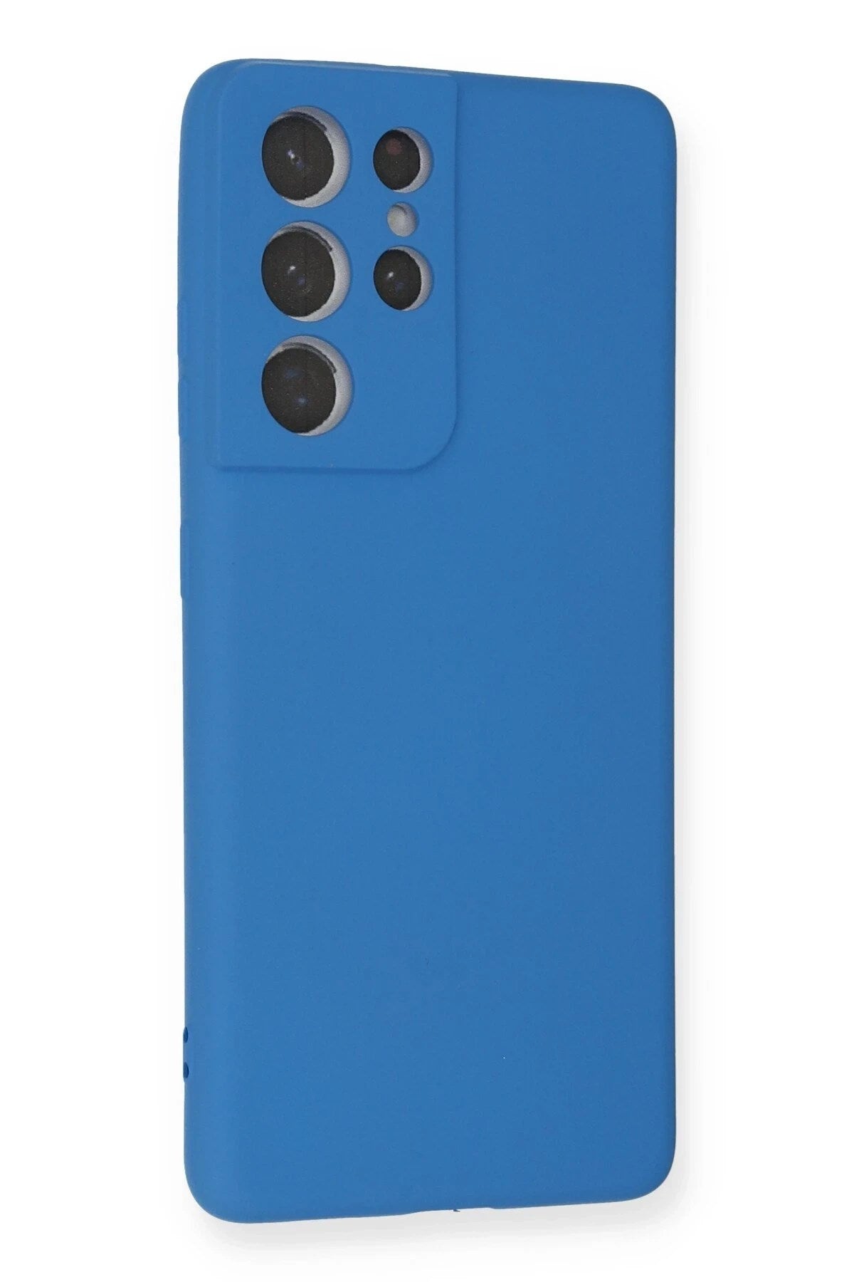 Mey İthalat® Samsung Galaxy S21 Ultra Kılıf Nano içi Kadife Silikon - Mavi