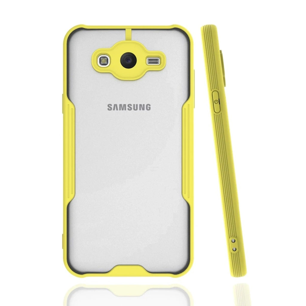 Mey İthalat® Samsung Galaxy J7 Kılıf Platin Silikon - Sarı