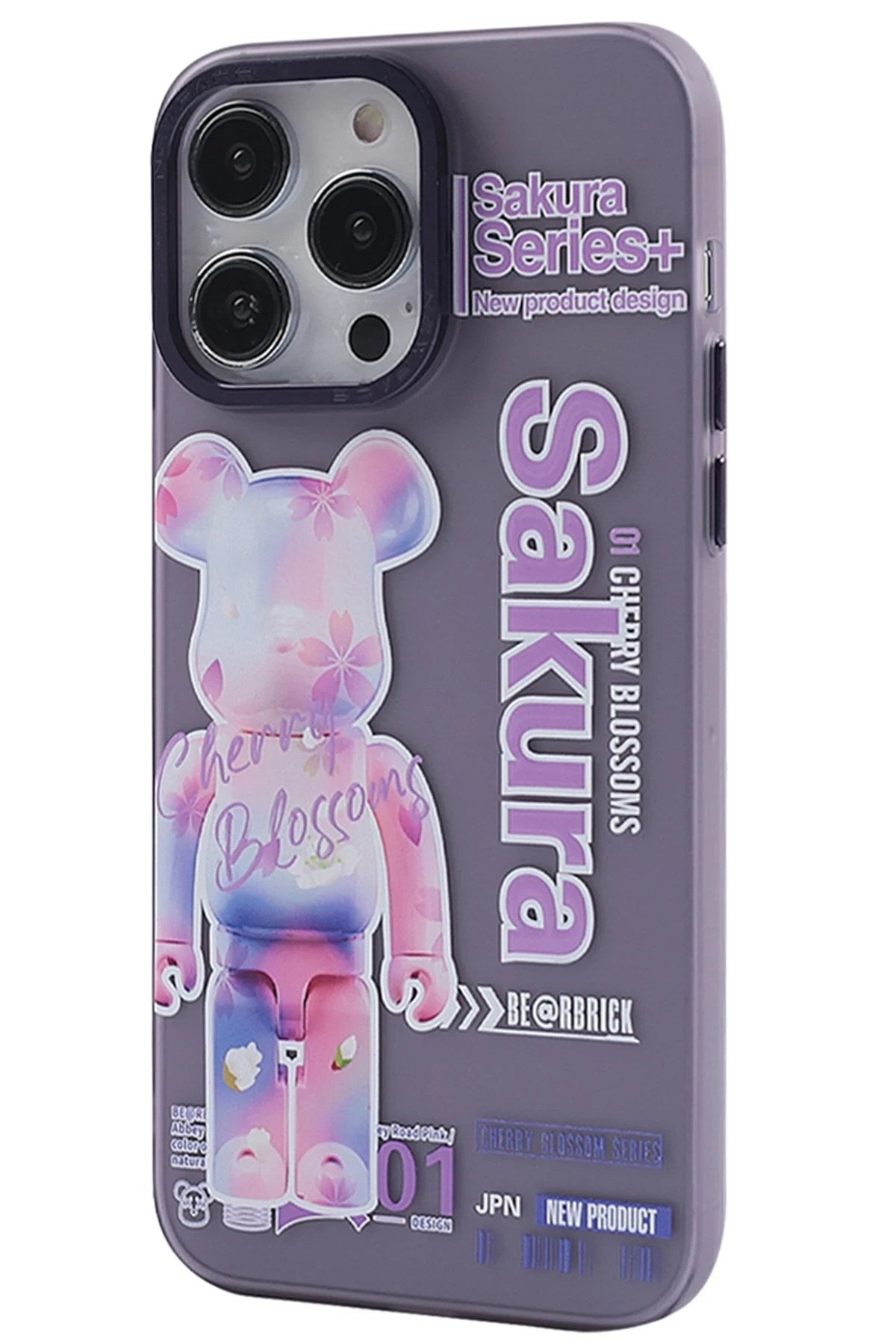 Mey İthalat® iPhone 14 Pro Kılıf Desenli Kapak - Mor - 1