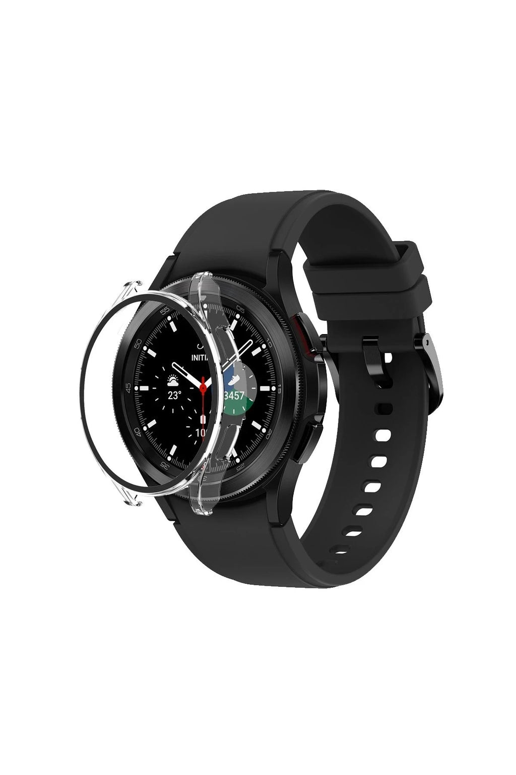 Mey İthalat® Watch 5 Pro 45mm Wall Camlı Kasa Ekran Koruyucu - Şeffaf