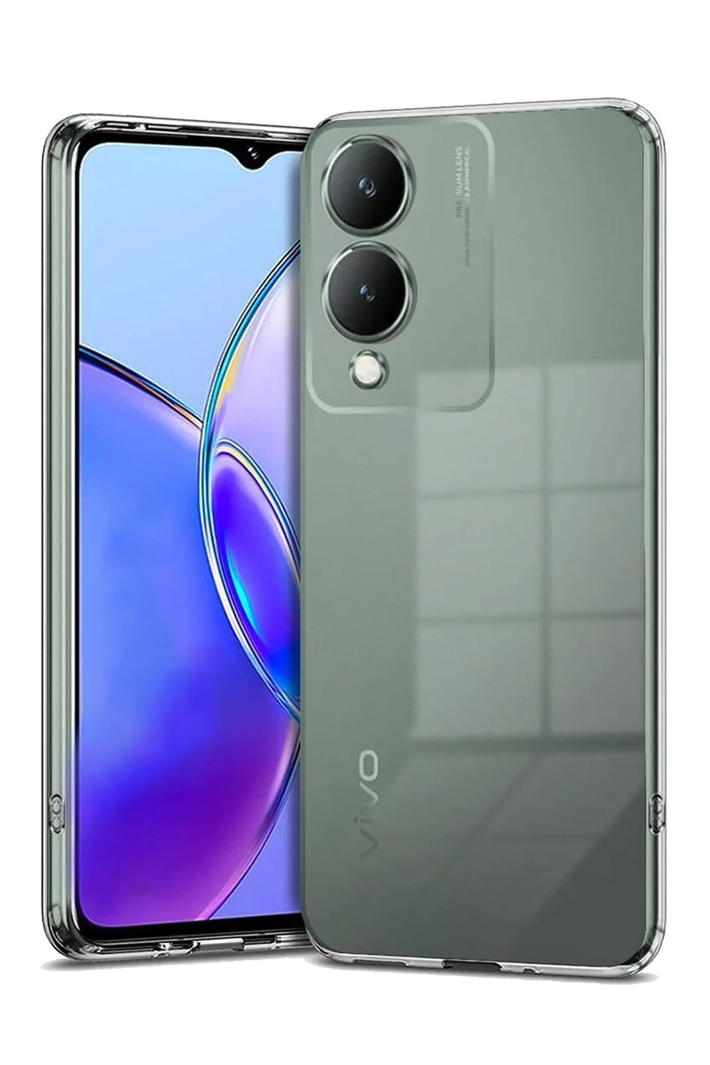 Mey İthalat® Vivo Y17S Kılıf Lüx Şeffaf Silikon