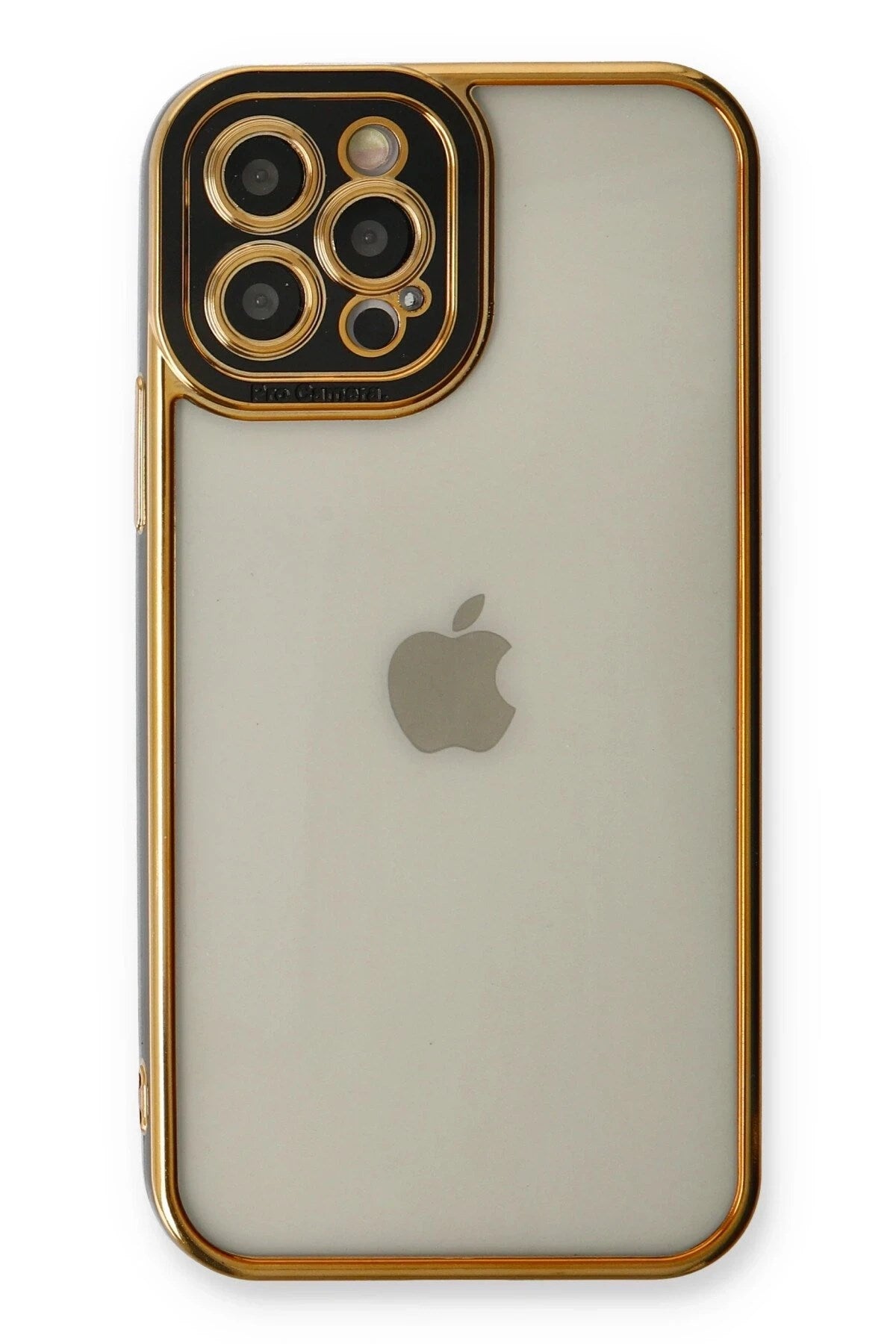 Mey İthalat® iPhone 12 Pro Kılıf Liva Lens Silikon - Siyah