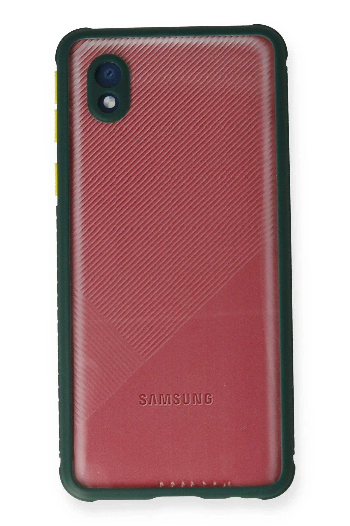 Mey İthalat® Samsung Galaxy A01 Core Kılıf Miami Şeffaf Silikon - Koyu Yeşil