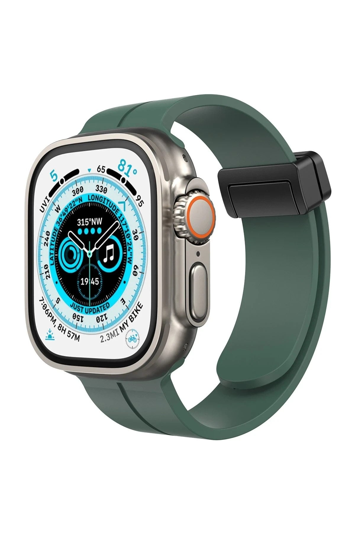 Mey İthalat® Watch 42mm KR412 Elegance Stylısh Kordon - Koyu Yeşil