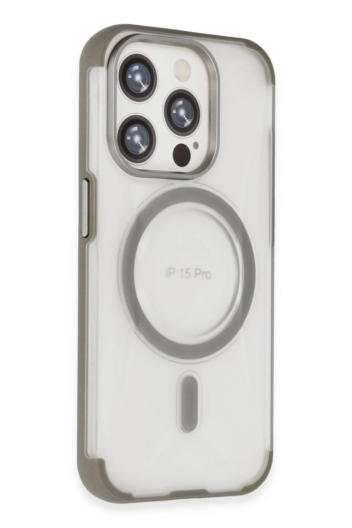 Mey İthalat® iPhone 15 Pro Hilton Magsafe Kapak - Titan Gri