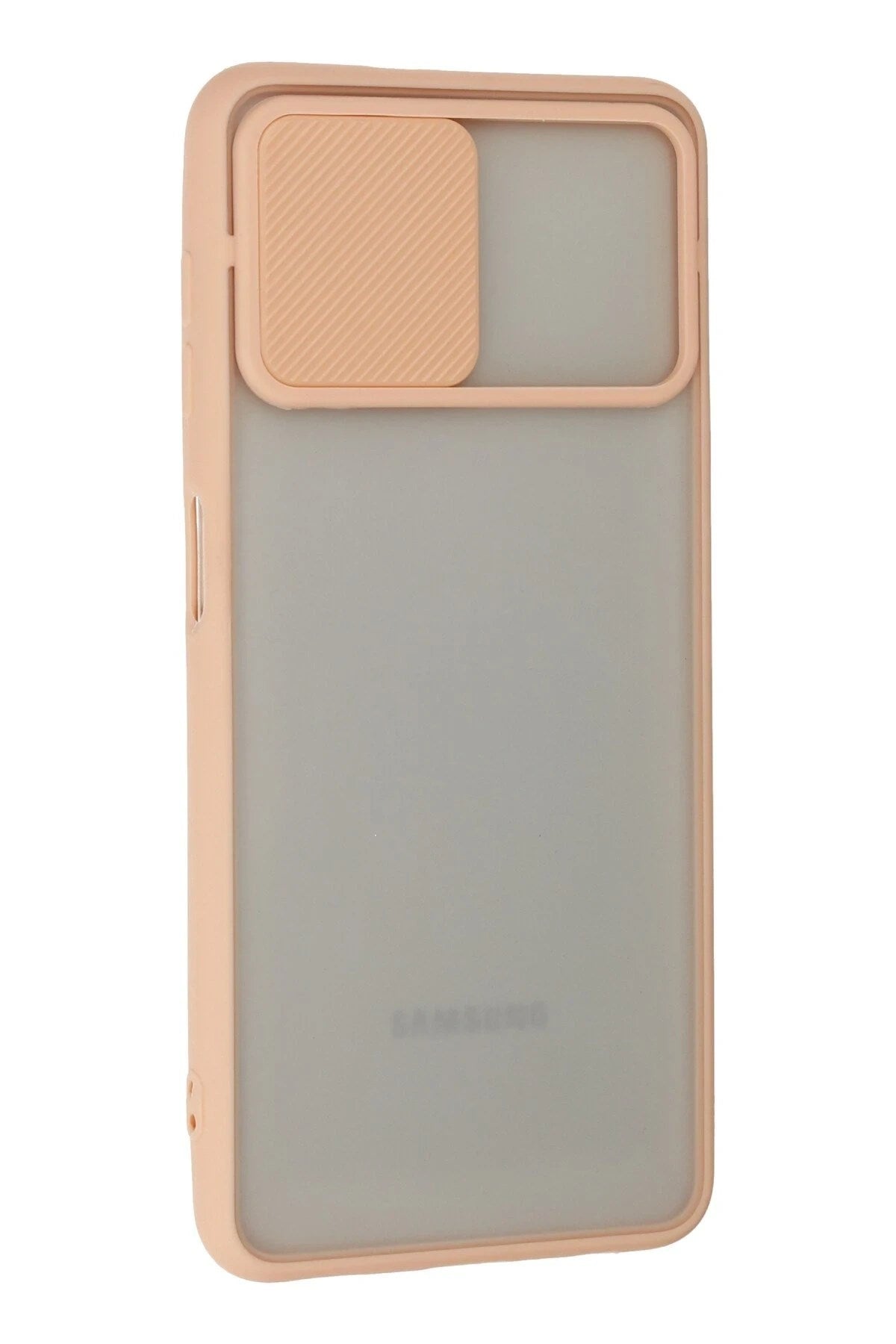 Mey İthalat® Samsung Galaxy A22 Kılıf Palm Buzlu Kamera Sürgülü Silikon - Pembe