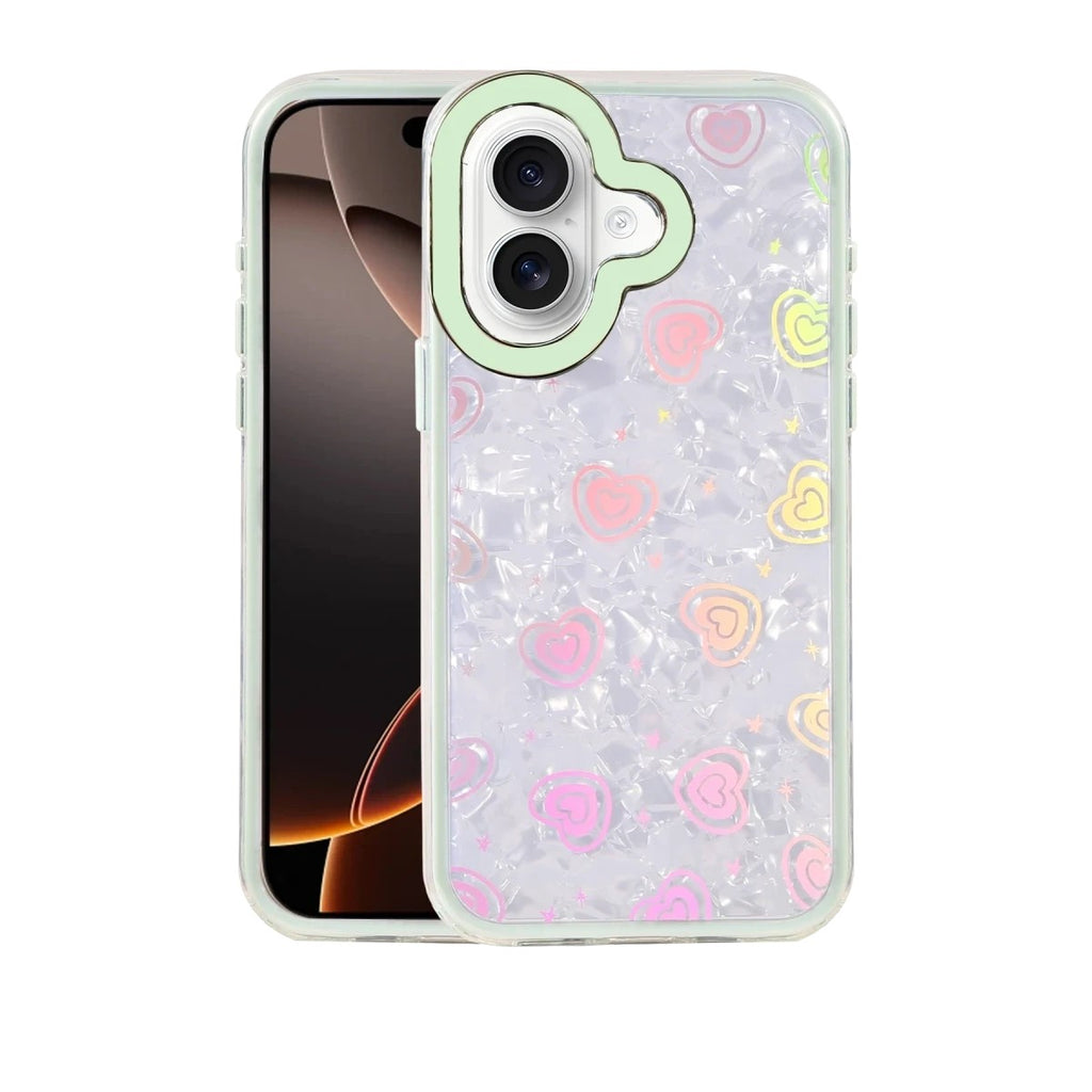 Mey İthalat® iPhone 16 Lumi Desenli Kapak - Yeşil