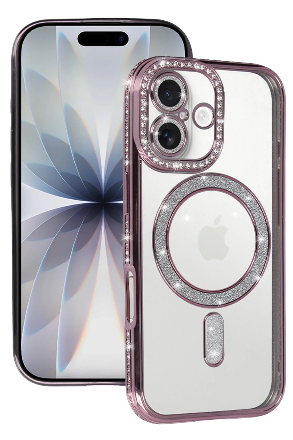 Mey İthalat® iPhone 17 Joke Simli Magneticsafe Kılıf - Pembe