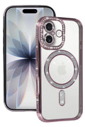 Mey İthalat® iPhone 17 Joke Simli Magneticsafe Kılıf - Pembe