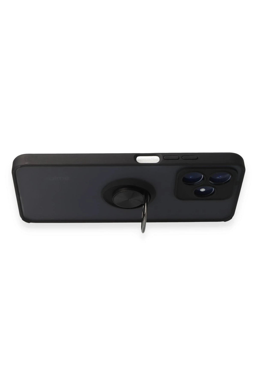 Mey İthalat® Realme C53 Kılıf Montreal Yüzüklü Silikon Kapak - Siyah
