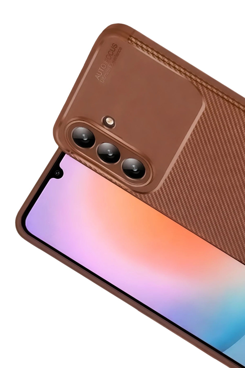 Mey İthalat® Samsung Galaxy S26 Plus Auto Focus Karbon Kapak - Kahverengi