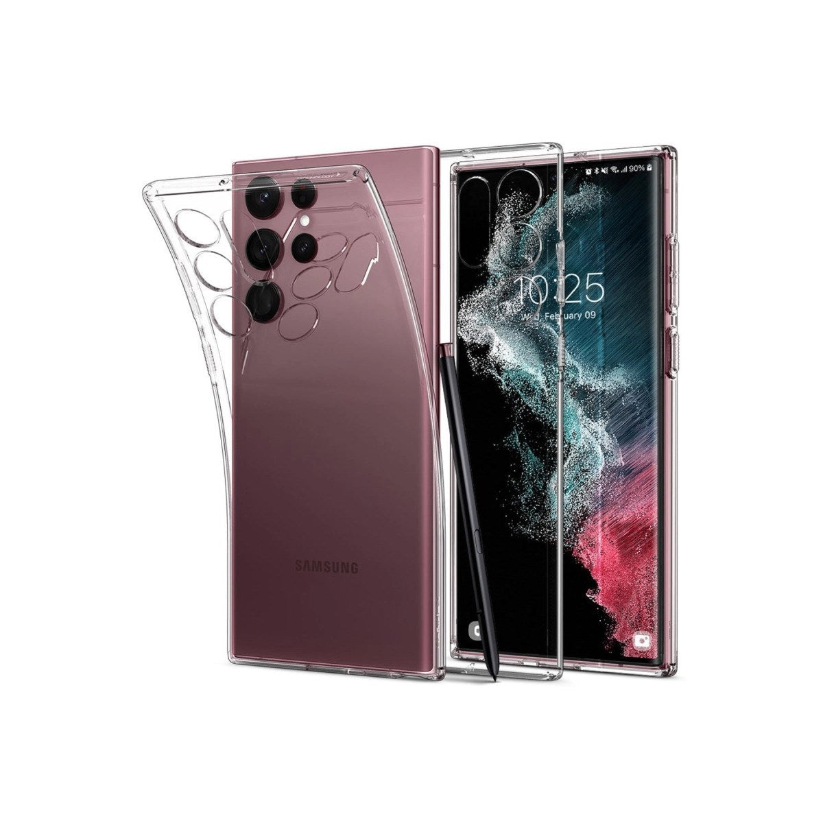 Mey İthalat® Samsung Galaxy S22 Ultra Kılıf Lüx Şeffaf Silikon