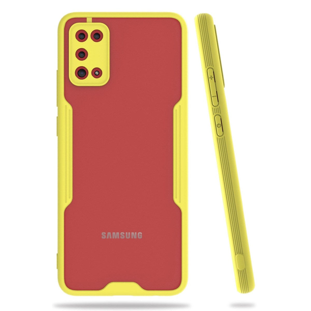 Mey İthalat® Samsung Galaxy A02S Kılıf Platin Silikon - Sarı