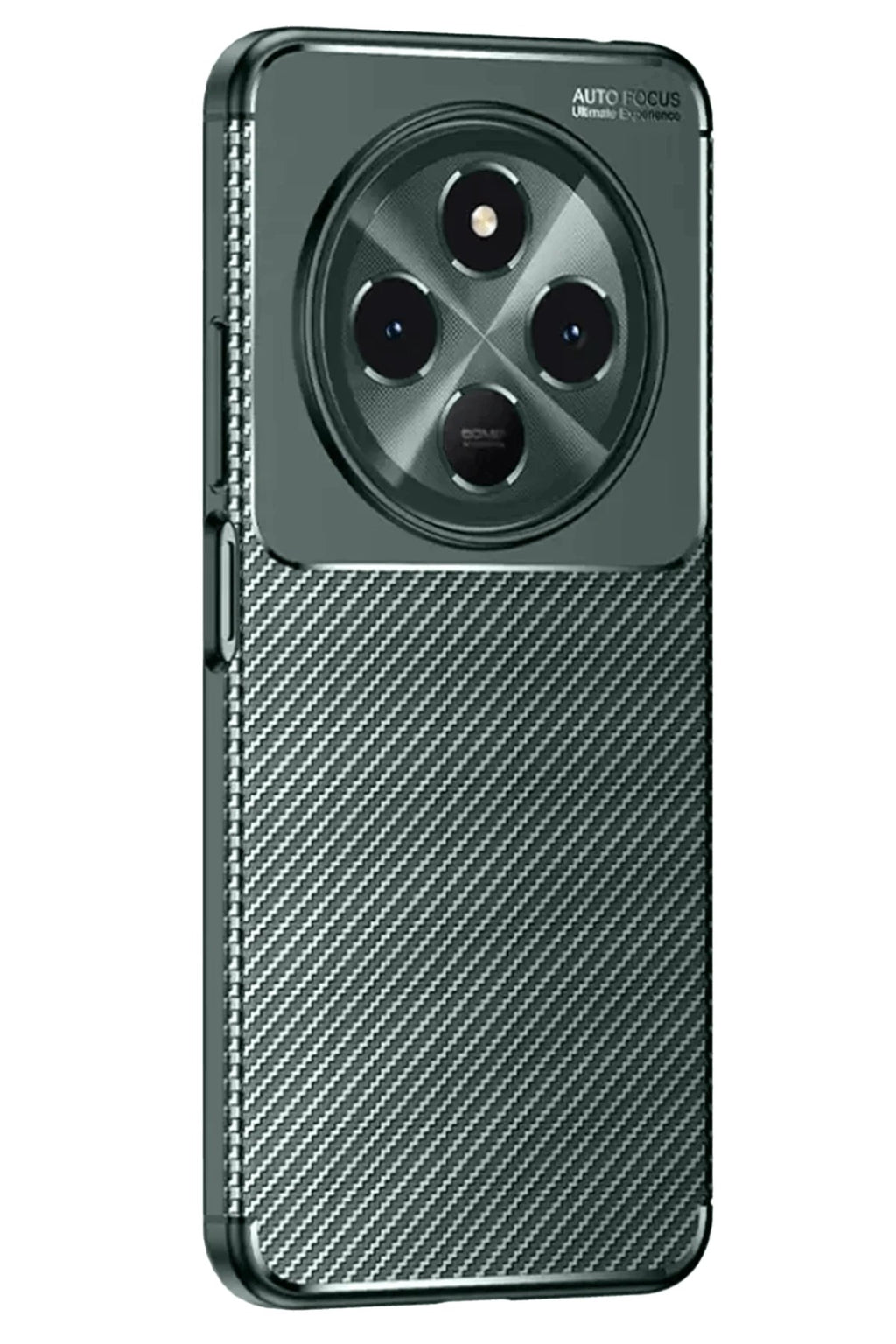 Mey İthalat® Tecno Spark 30C Kılıf Auto Focus Karbon Kapak - Koyu Yeşil