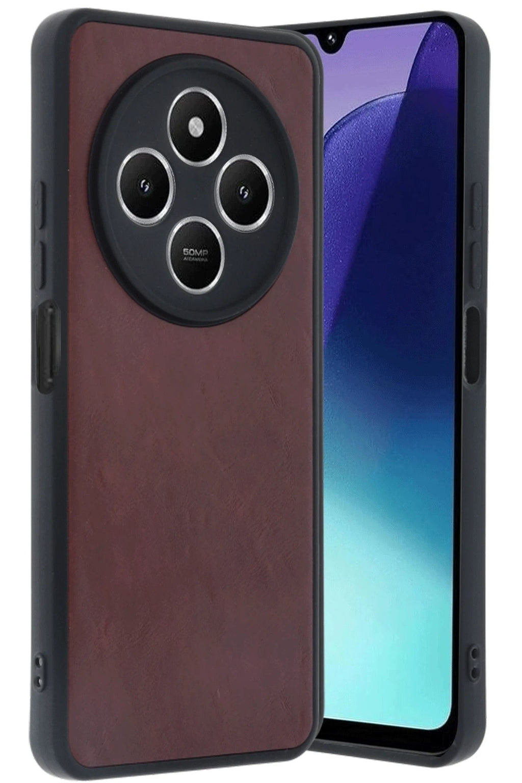 Mey İthalat® Redmi 14C Kılıf Aras Deri Kapak - Bordo