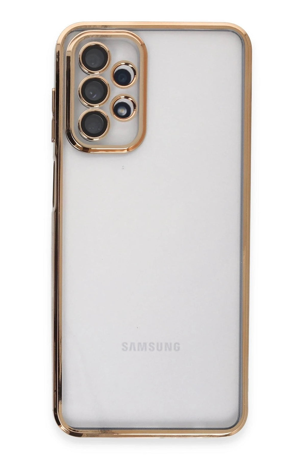 Mey İthalat® Samsung Galaxy A23 4G Kılıf Lensli Silikon - Gold