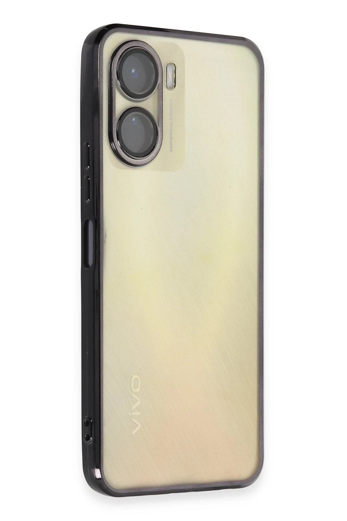 Mey İthalat® Vivo Y16 Kılıf Lensli Silikon - Siyah