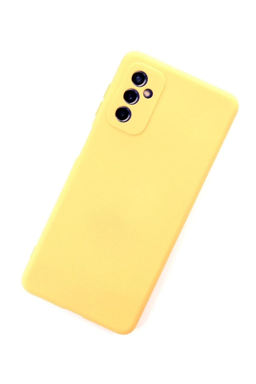 Mey İthalat® Samsung Galaxy M52 5G Kılıf Nano içi Kadife Silikon - Sarı