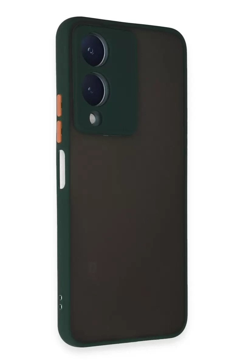 Mey İthalat® Vivo Y17S Kılıf Montreal Silikon Kapak - Yeşil