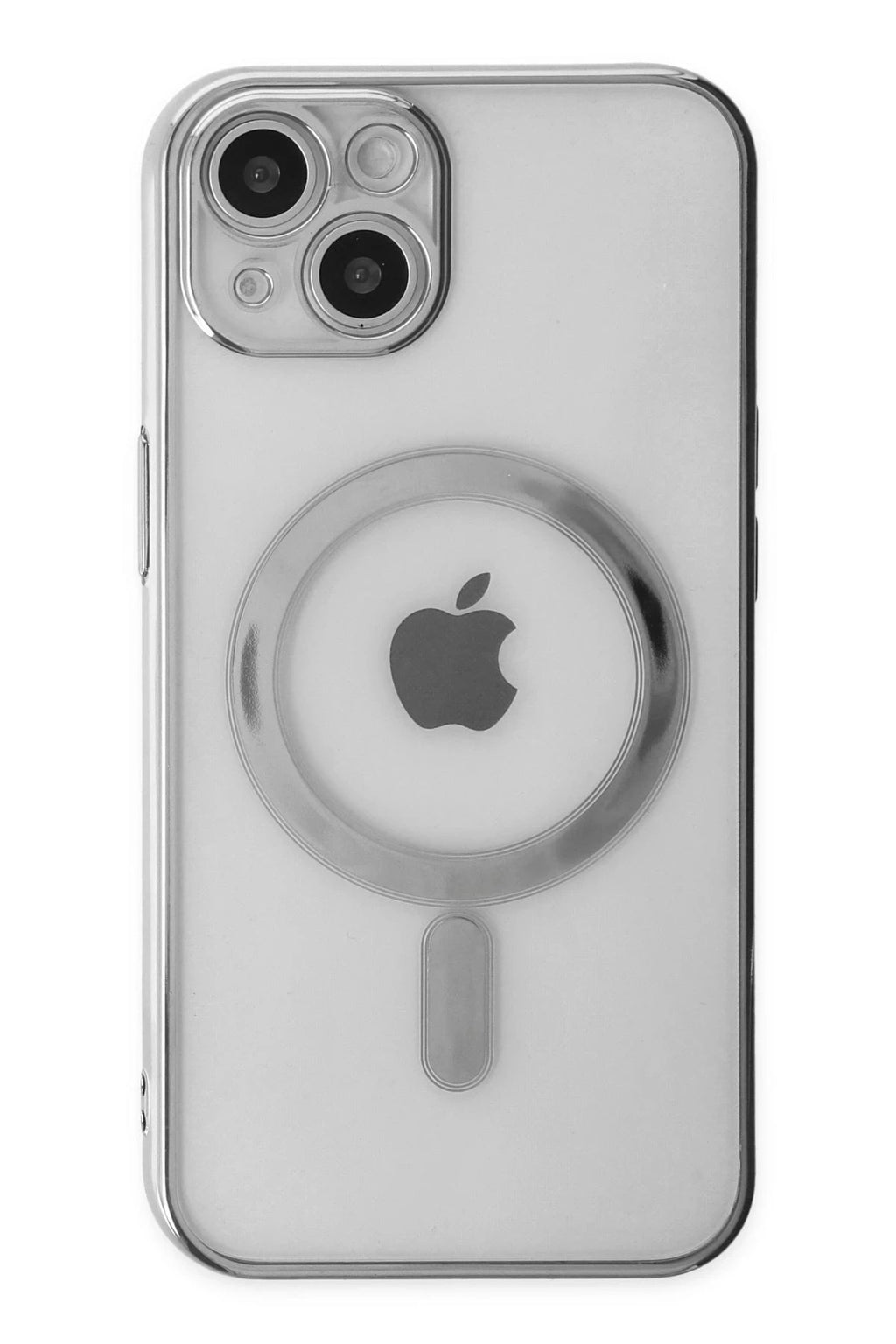 Mey İthalat® iPhone 14 Plus Kılıf Magneticsafe Lazer Silikon - Gümüş