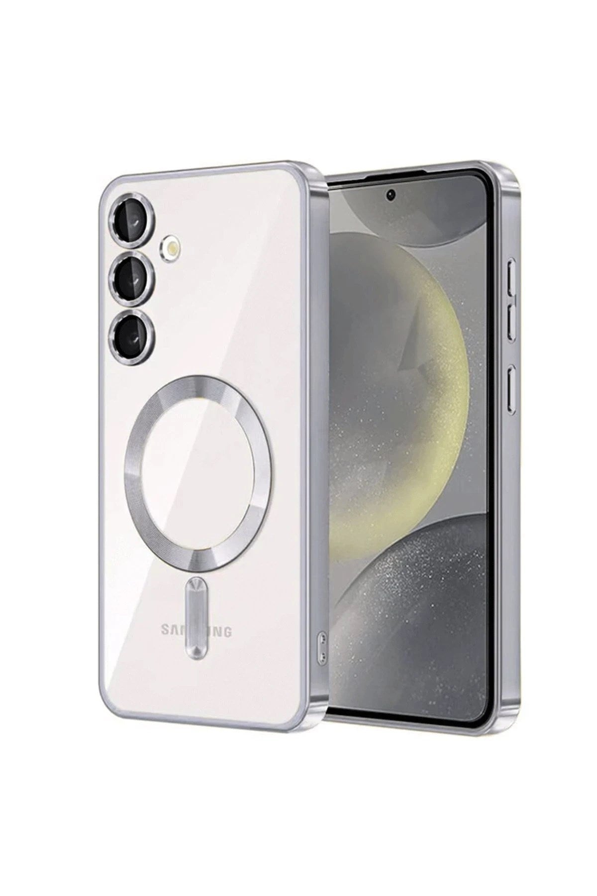 Mey İthalat® Samsung Galaxy S23 Plus Kılıf Kross Magneticsafe Kapak - Gümüş