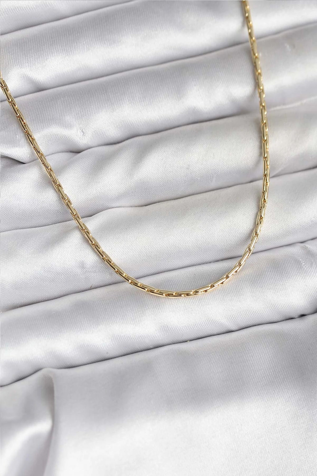 Mey İthalat® 14K Gold Renk Kaplama İnce Zincir Model CM Kadın Kolye