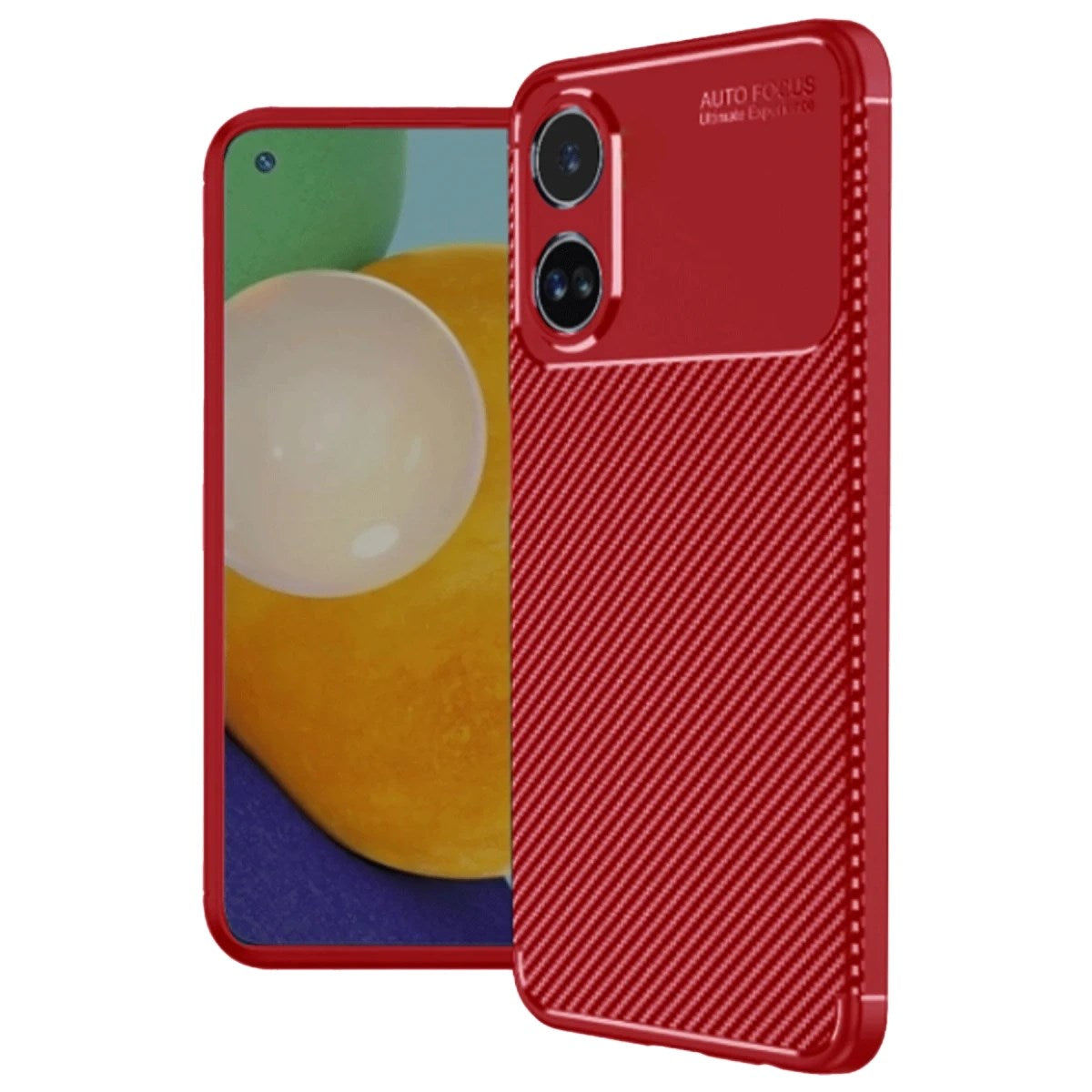 Mey İthalat® A38 Kılıf Auto Focus Karbon Kapak - Kırmızı