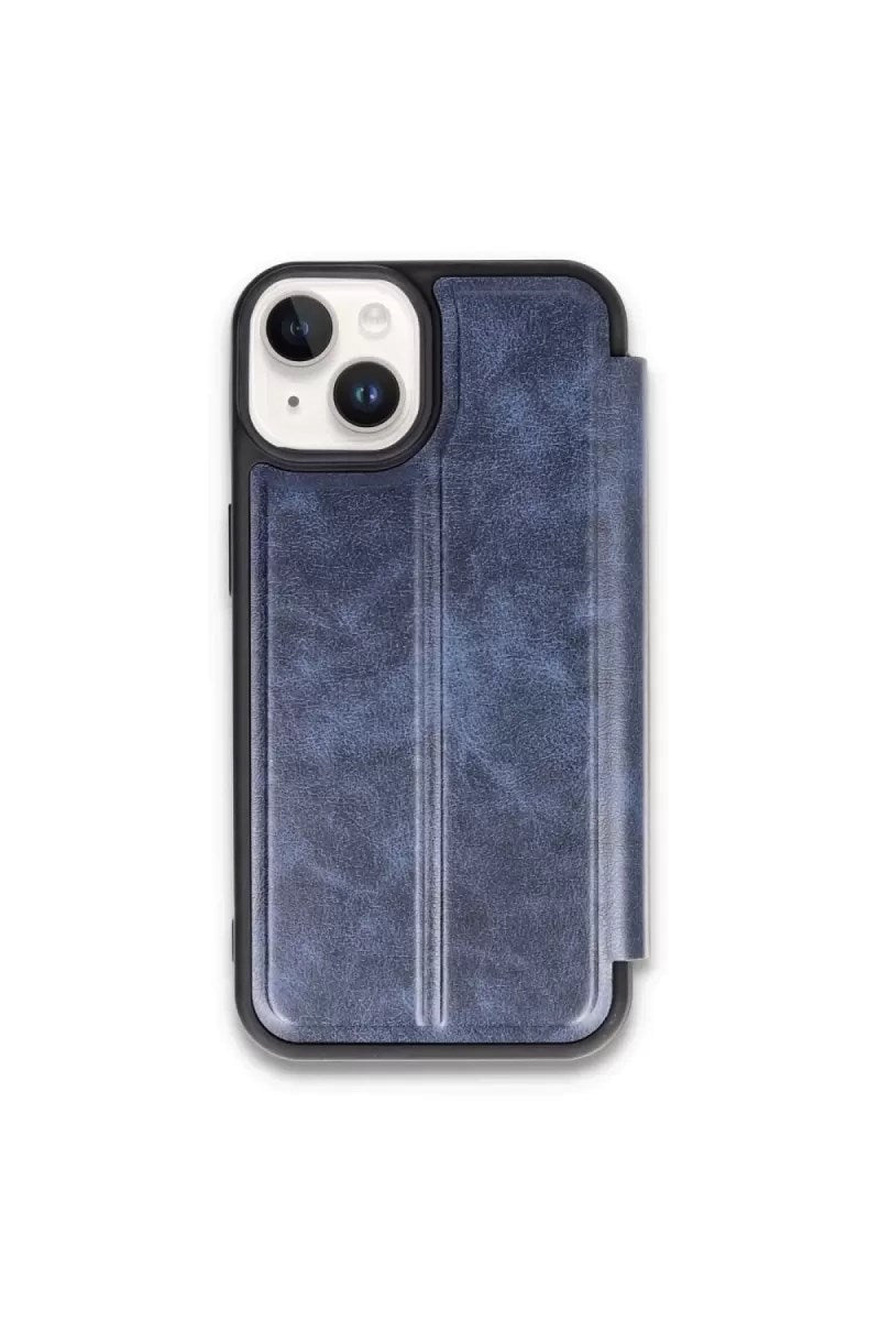 Mey İthalat® iPhone 15 Kılıf Flip Cover - Lacivert