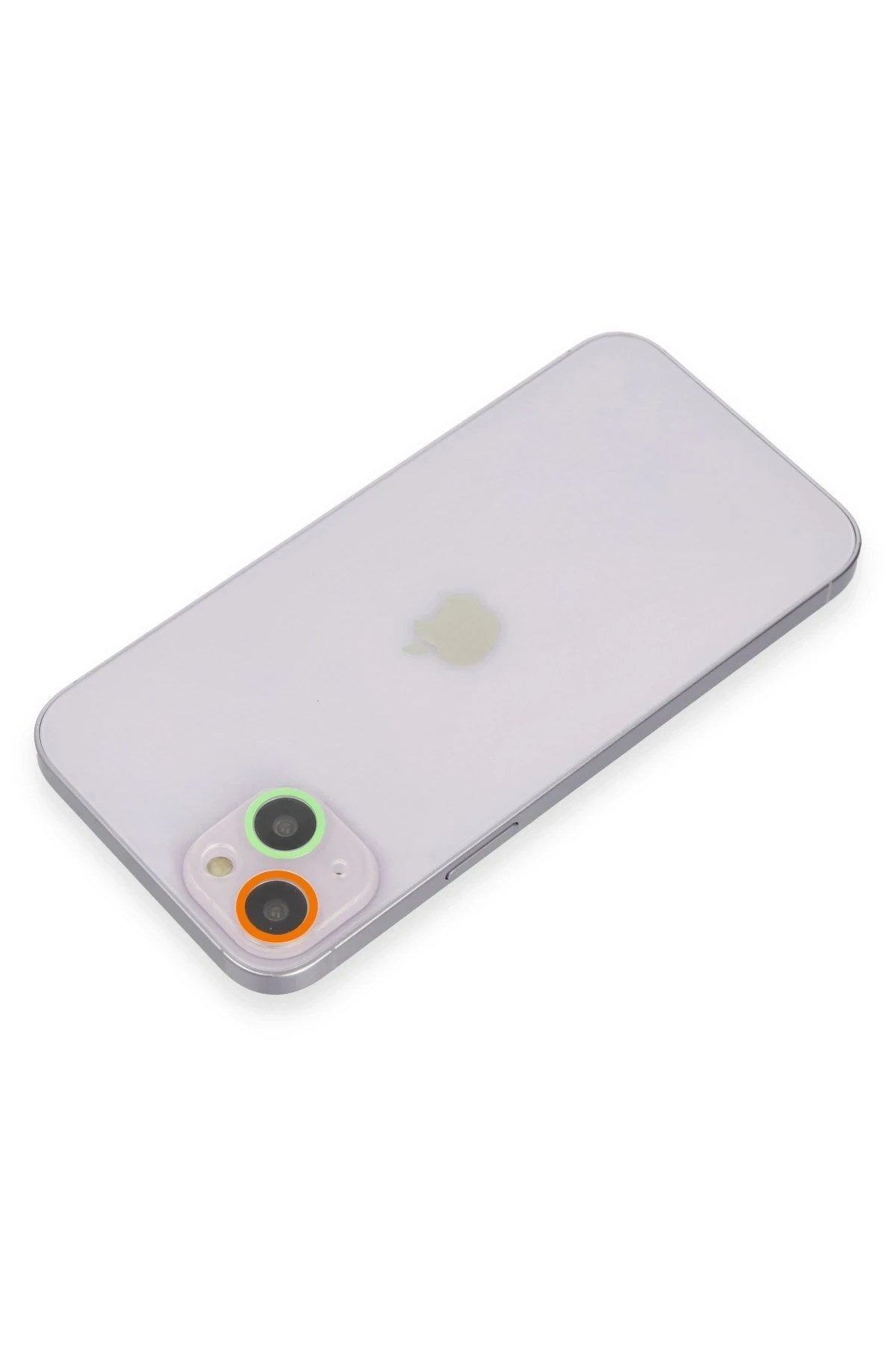 Mey İthalat® iPhone 13 Renkli Kamera Lens Koruma Cam - Turuncu-Yeşil