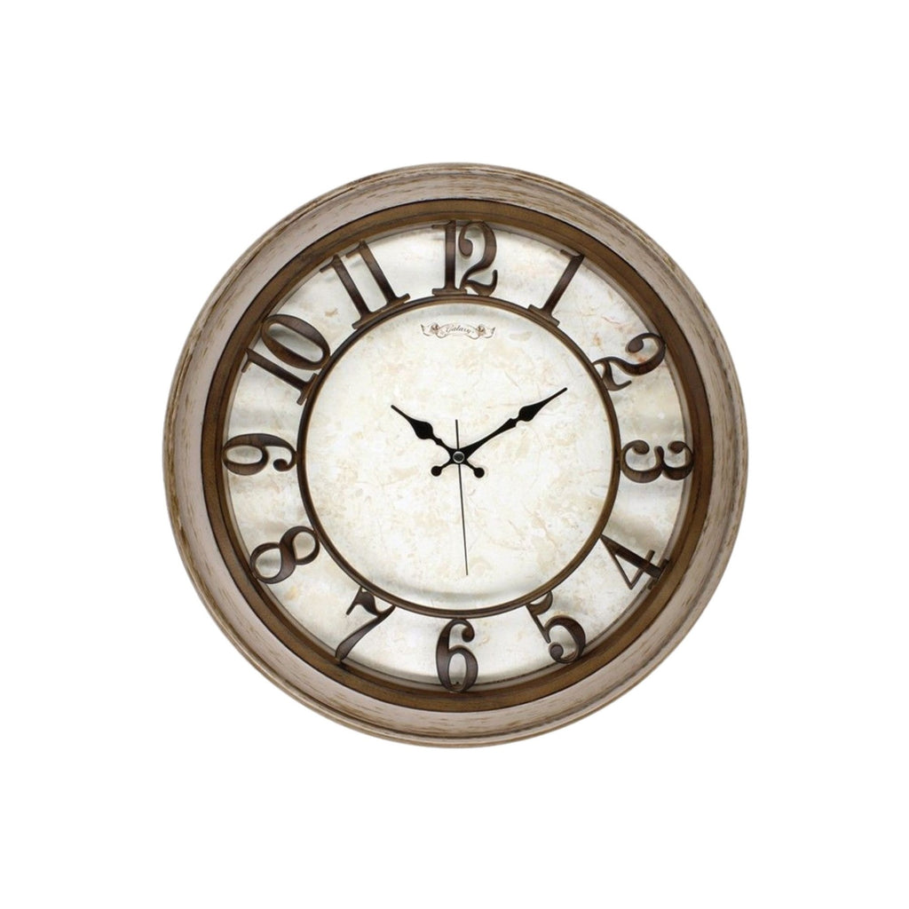 Vintage 45 Cm Eskitme Çerçeve Kabartma Duvar Saati